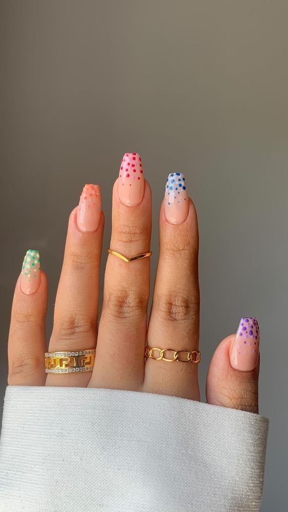 25 Summer Nail Designs 2025: Bright, Cute & Colorful Inspo 18 Clear Nails with Confetti