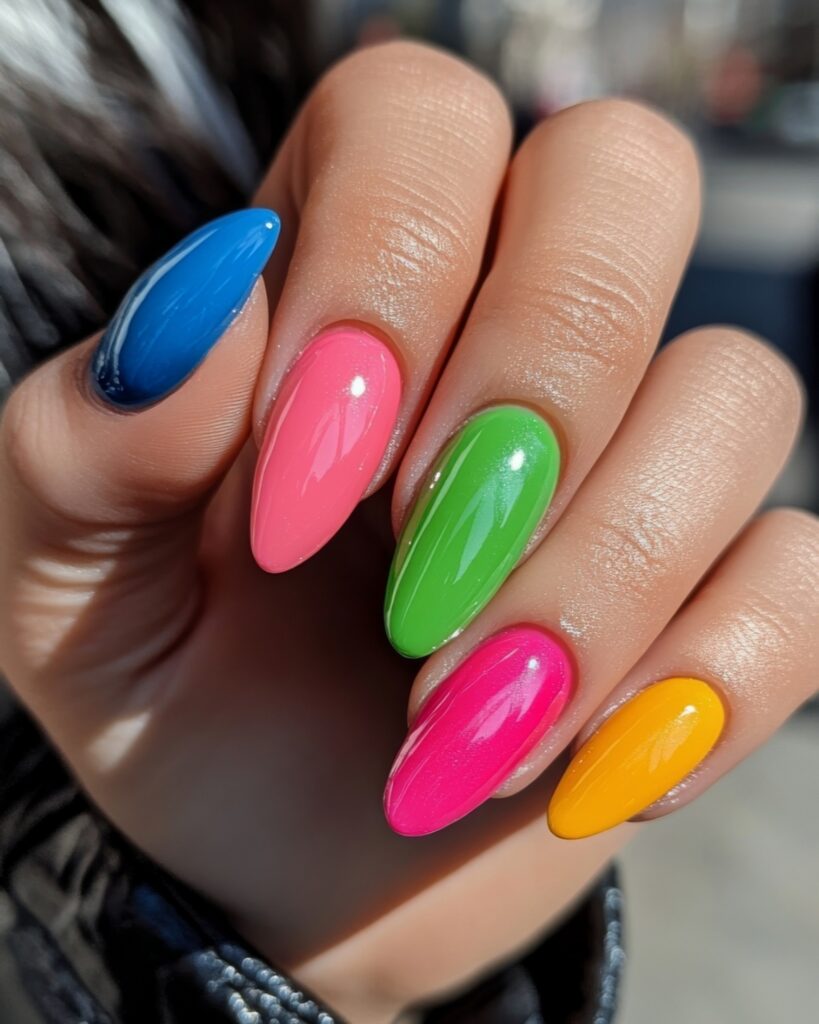 25 Summer Nail Designs 2025: Bright, Cute & Colorful Inspo 13 Glow-in-the-Dark Neon Nails