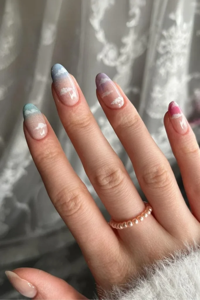25 Summer Nail Designs 2025: Bright, Cute & Colorful Inspo 20 Pastel Cloud Art