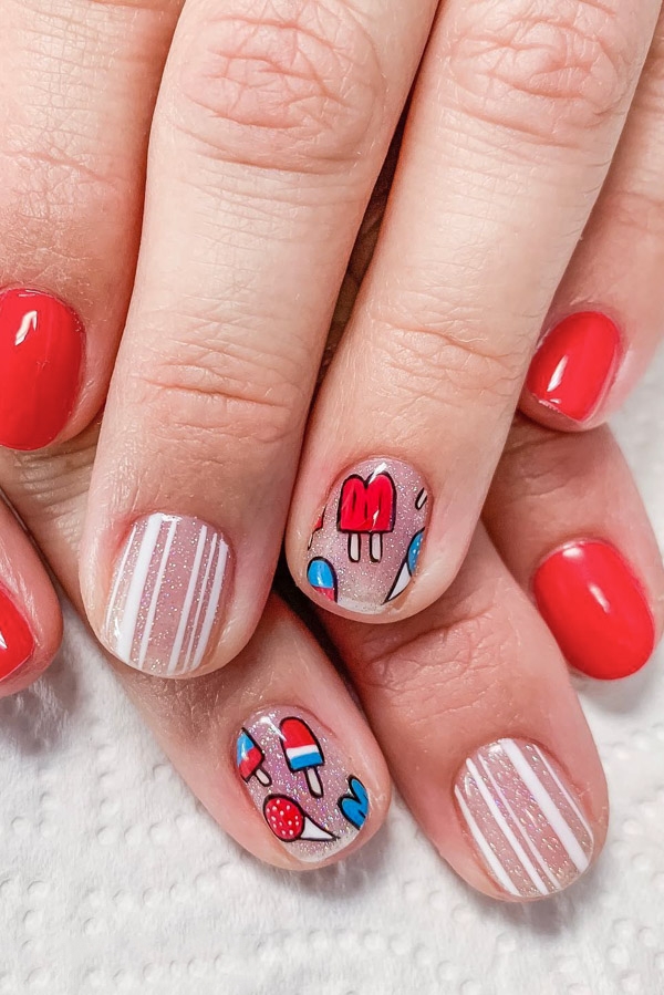 25 Summer Nail Designs 2025: Bright, Cute & Colorful Inspo 17 Popsicle-Inspired Nails
