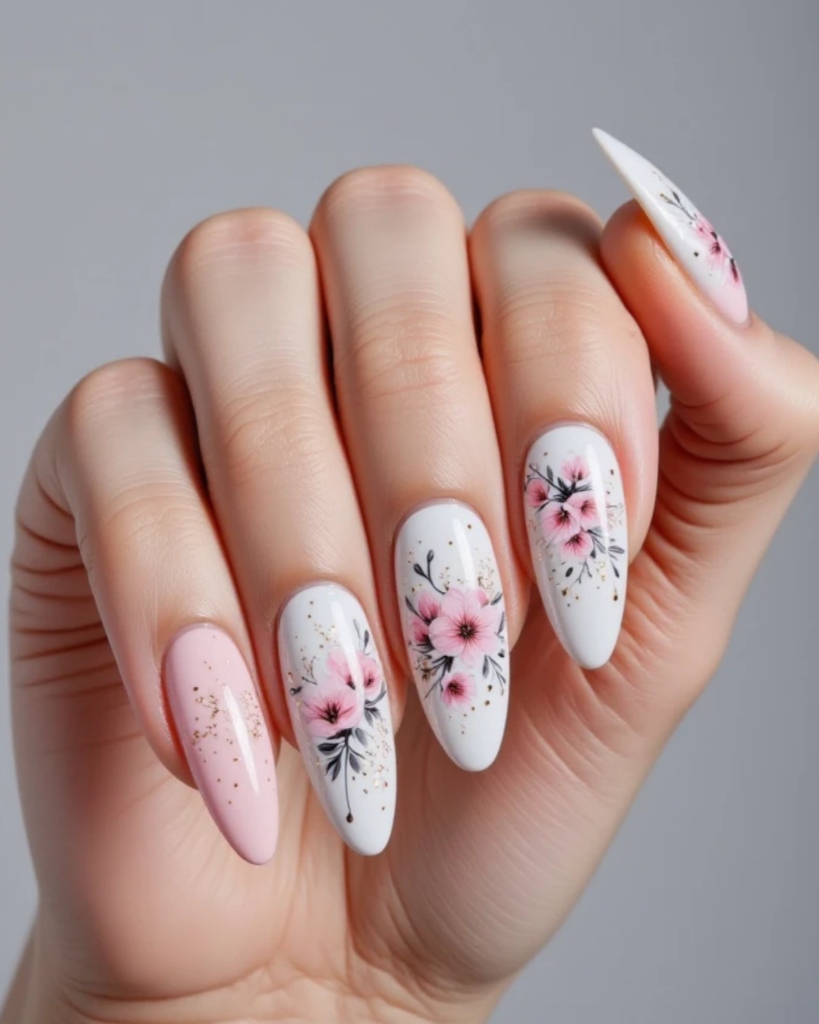 25 Summer Nail Designs 2025: Bright, Cute & Colorful Inspo 8 Tropical Florals Nail
