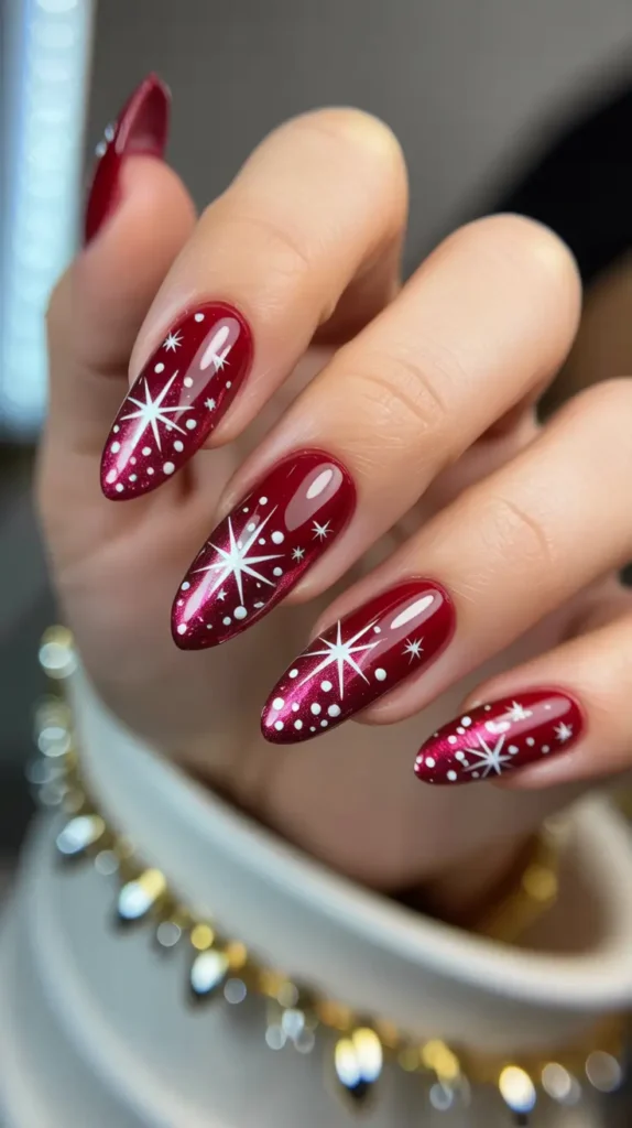Christmas Nail Inspo 2025: 21 Festive & Aesthetic Manicure Ideas to Try Now 11 Crimson Velvet Tips