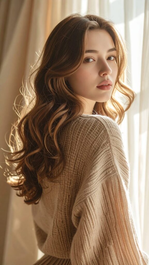 Curtain Bangs + Long Layers