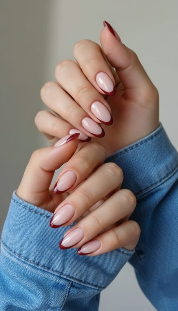 Deep Burgundy Micro-Tips