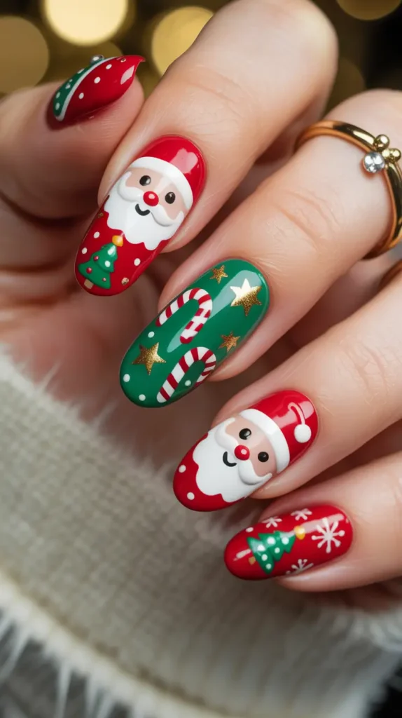 Christmas Nail Inspo 2025: 21 Festive & Aesthetic Manicure Ideas to Try Now 17 Emerald Desire
