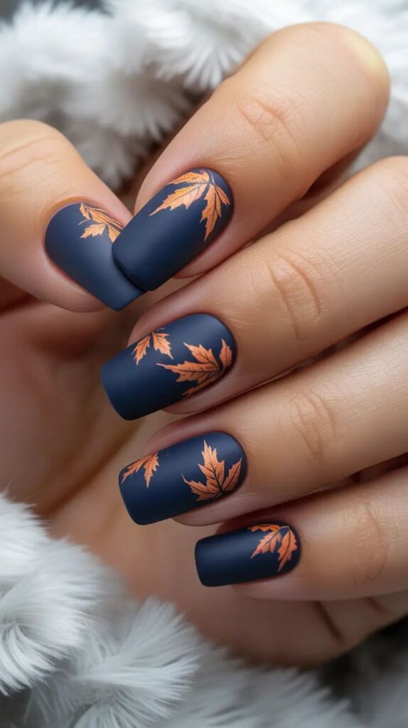 Maple Twilight Matte Nails