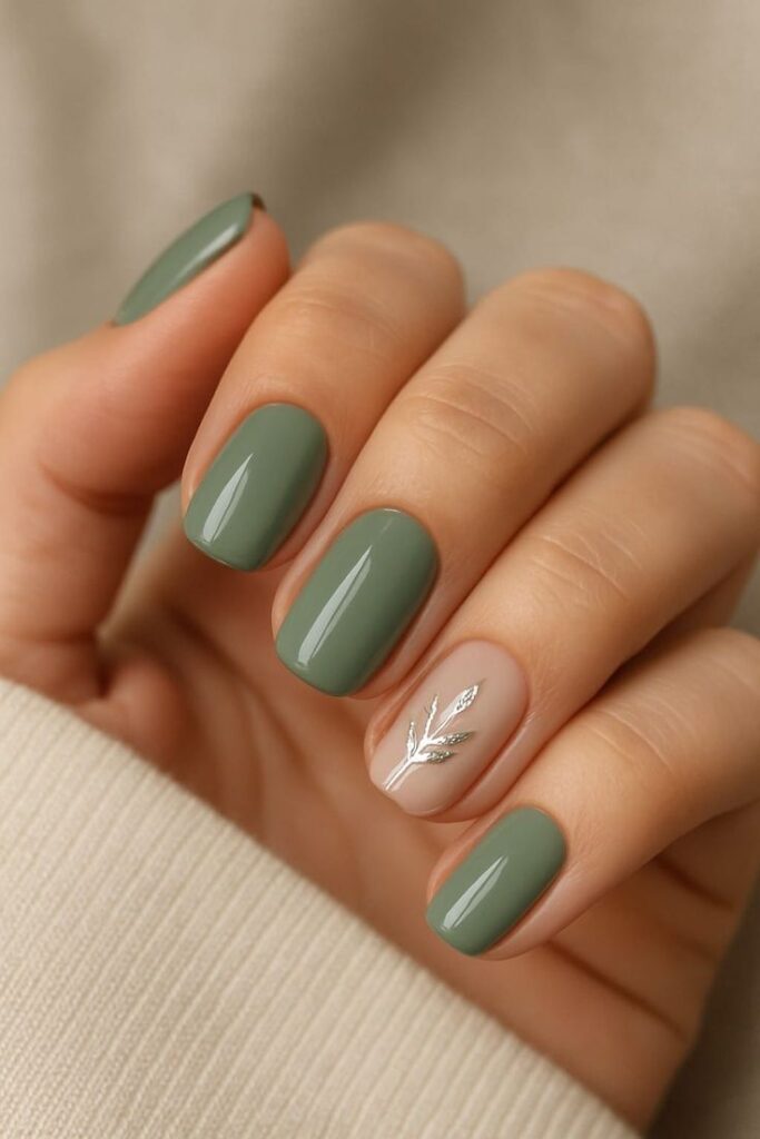 Olive Whisper Nails