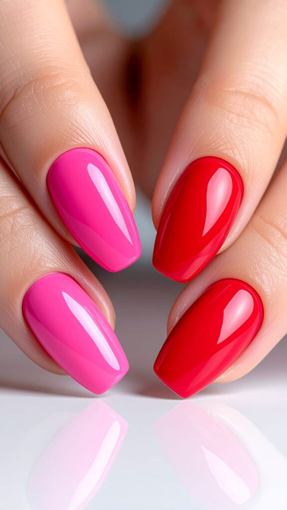 Pink & Red Color Block