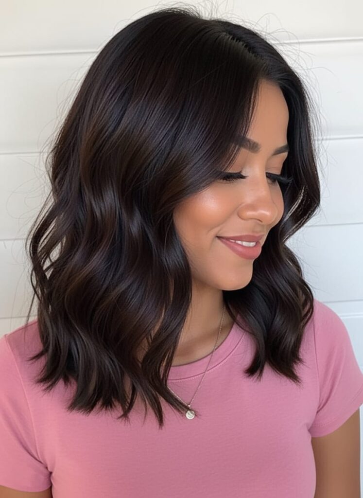 Shoulder-Length Wavy Lob
