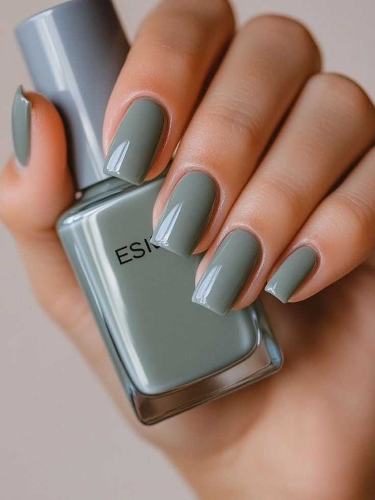 Smoky Sage Gloss Nails