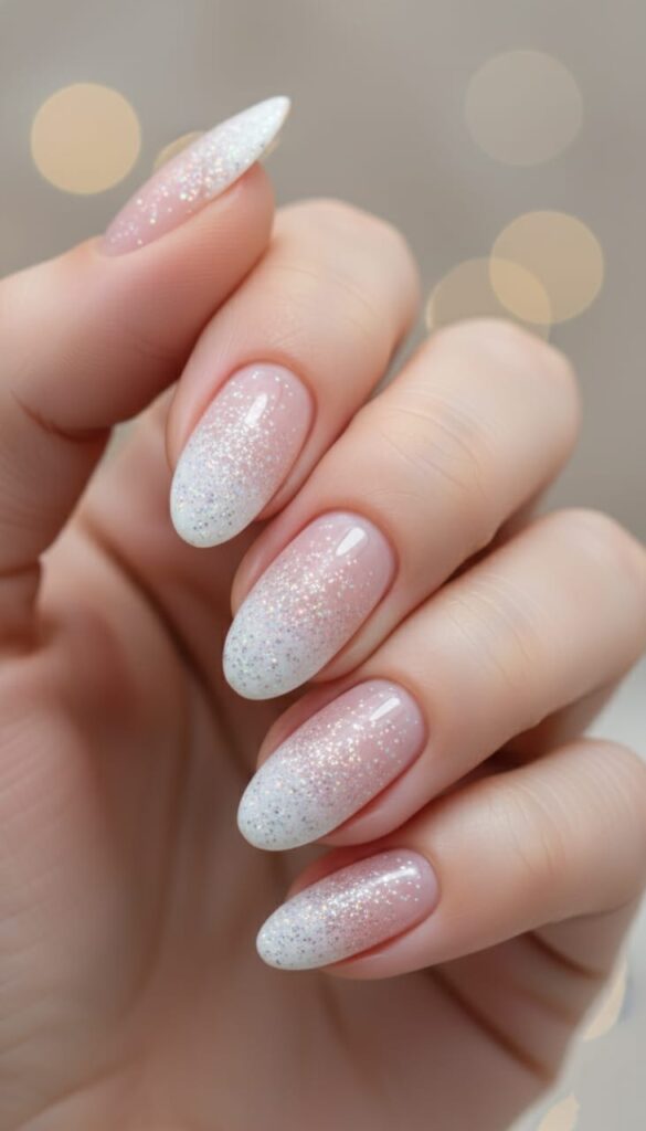 21 Christmas Nails Acrylic Ideas for 2025: Holiday Glam, Gen Z Style 20 Snowfall Ombré Almond
